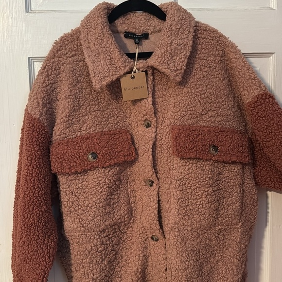 Blu Pepper NWT Women's Sherpa Jacket Size Medium - Picture 6 of 11